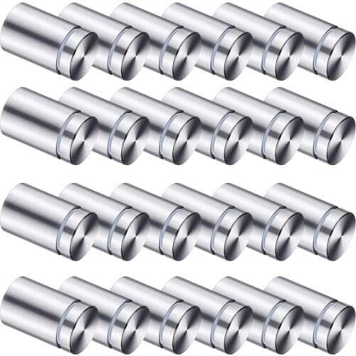 50 Packs Sign Standoff Screws Advertising Screws Stainless Steel Wall Standoff Mounts Glass Acrylic Nail for Glass Artwork and S