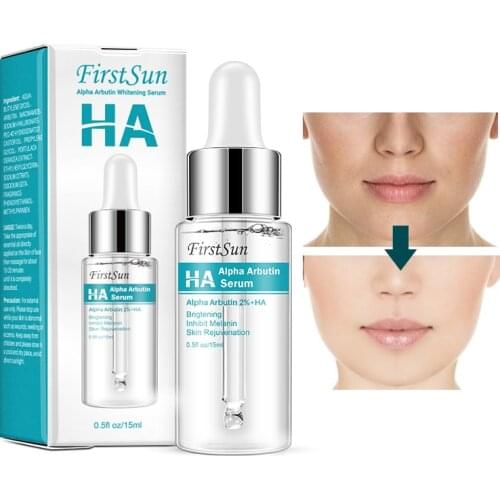 Alpha Arbutin 2%+HA Whitening Facial Serum Niacinamide Brighten Dullness Dark Yellow Skin Rejuvenation Anti-Aging Moisturize15ml