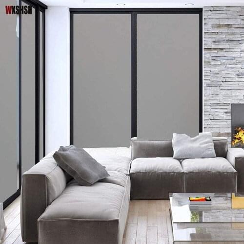 Gray Frosted Glass Film Static Cling Drop-Shipping Multi-Size Sun-Blocking Privacy Protection Window Door Cabinet Home Decor