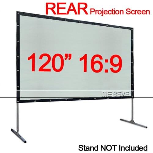 120 Inches 16:9 Rear Projection Screen PVC Material High Quality for Home Cinema Camping School Office etc