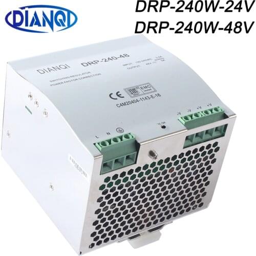 DRP-240W-48V 5A DRP-240-48 Steady Single Output AC-DC Industrial DIN Rail Power Supply DR-240W-24V 10A DR-240-24 ADJ 10