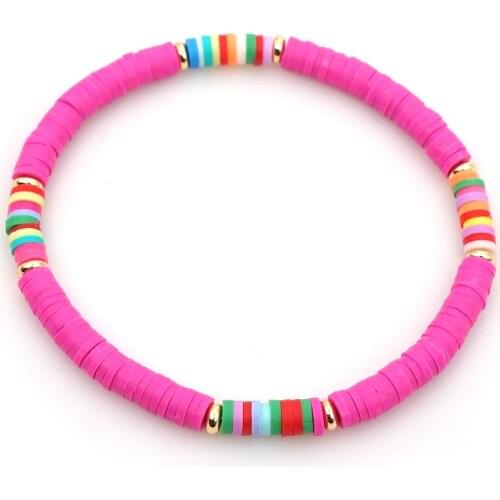 GO2BOHO Bracelet For Women Femme Friendship Bracelets Summer Heishi Disc Beads Pulseras Handmade Boho Jewelr Stackable Colorful