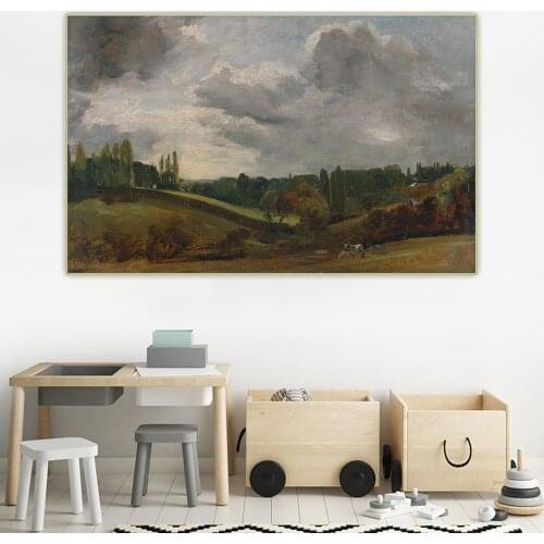 Citon John Constable《East Bergholt》Canvas Art Oil painting Artwork Poster Picture Backdrop Wall Decor Home Decoration