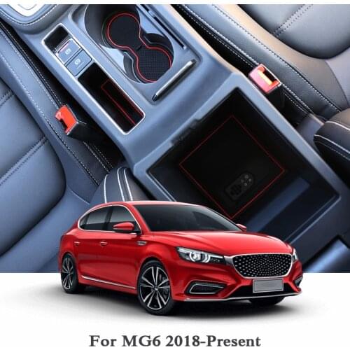 13pcs Car Styling Gate slot pad For MG6 2018-Present Silica Gel Door Groove Mat interior Non-slip dust Mat Internal Accessory