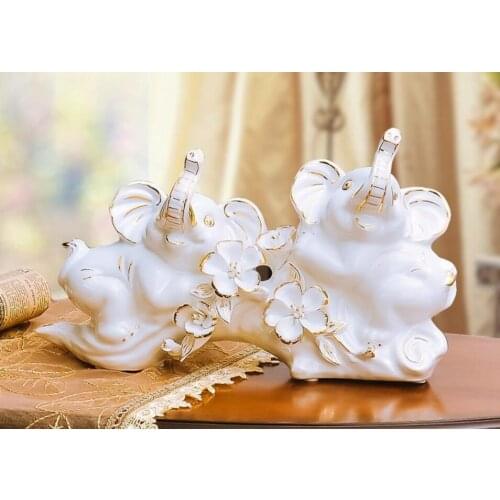 Creative ceramic auspicious elephant home living room personality fashion crafts decoration