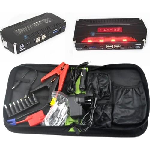 Multi-function Car Jump Starter High Power Capacity Portable Emergency Battery Charger Car Power Bank Auto with pump