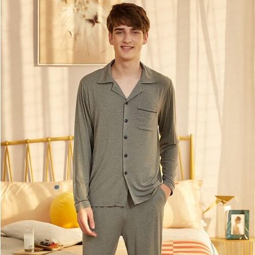 Mens pajamas cardigan men sleepwear Cotton Pajama spring thin pijama home wear Mens Sleepwear Sleepwear Sleep&Lounge Pyjamas