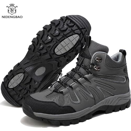 Men Boots Non-Slip Hiking Shoes Outdoor Walking Footwear Treking Trail Camping Men Sneakers Breathable Ankle Boots Mountain