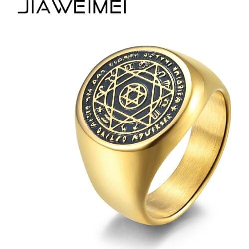 Customized Men Rings 3D Engraving Logo Hexagon 12 Zodizc Sterling Silver Gold Signet Name Ring Jewelry Personalized for Lovers