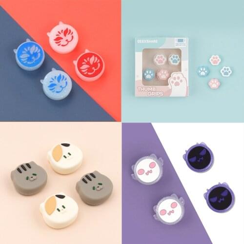 Cat Chick Soft Thumb Stick Grip Cap Joystick Protective Cover For Nintendo Switch NS Lite Joy-con Controller Thumbstick Case