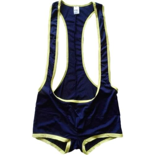 FR New Sexy Mens Mesh Suspender Jockstrap Singlet Underwear,Strecth Body Suit Singlet Bodywear,Mens Underwear Shapers
