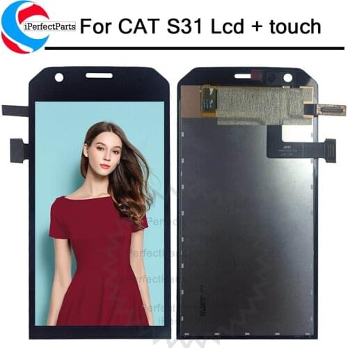New Black 4.7''For Caterpillar CAT S31 Full LCD DIsplay + Touch Screen Digitizer Assembly replacment + tools For Cat S31