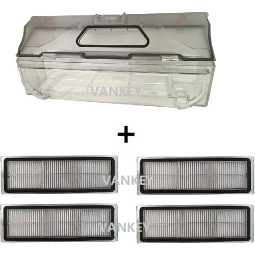 New Dustbin Box Hepa Filter for Dreame F9 Robot Vacuum Cleaner Spare Parts Dust Box Filters White