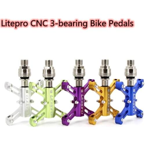 Mountain Bicycle Pedal Universal QR Pedal Sealed Bearing MTB BMX Folding Bike Pedals Aluminum Alloy Non-slip CNC Quick Release