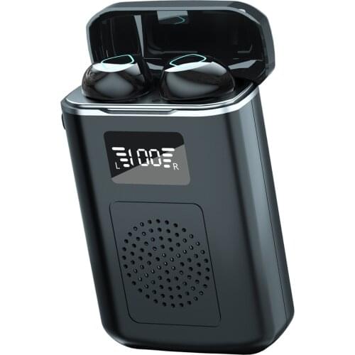 3-in-1 Portable Wireless Earbuds + Bluetooth Speaker Flashlight IPX7 Stereo Bass Headphone Earphones w/Mic for Hiking Biking