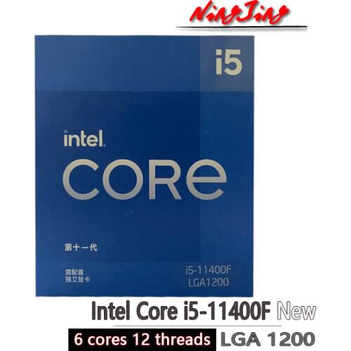 Intel Core i5-11400F i5 11400F 2.6 GHz Six-Core Twelve-Thread CPU Processor L3=12M 65W LGA 1200 Need H410 B560 Z590 Motherboard