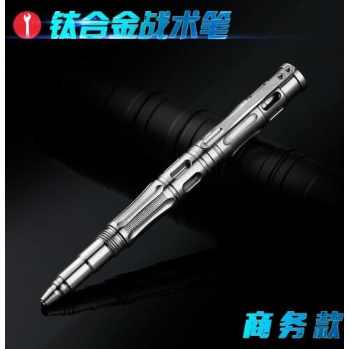 Titanium Alloy Portable Pocket Self Defence Multi Tool Tactical Pen With Tungsten Steel Glass Breaker for Camping and Hiking