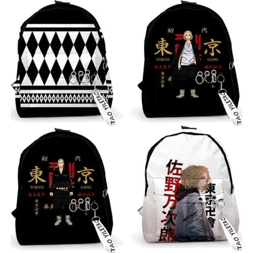 Anime Tokyo Revengers 3D Backpack Tokyo Manji Gang School Bags Women Men Small Laptop Backpack Manjiro Ryuguji Ken Travel Bags