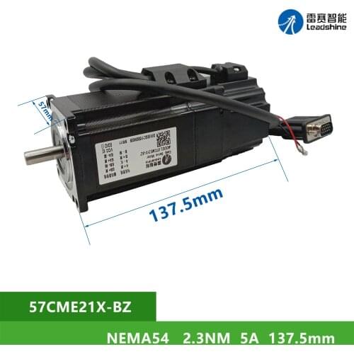 NEMA54 Leadshine 57CME21X-BZ 2.3Nm 5A Closed loop stepper 2 phase Shaft Diameter 7.5mm