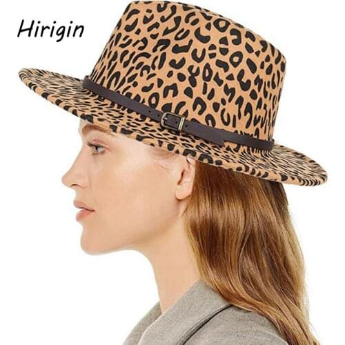Unisex Fedoras Hat Imitation Woolen Jazz Hat Panama Style Cowboy Fedoras Chapeau Sombrero Mujer for Lady in party club 2020