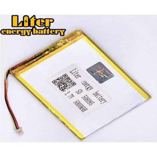 Plug 1.0mm-3P 508095 5000mah 3.7V Cheap lithium polymer battery for tablet pc 7 inch battery