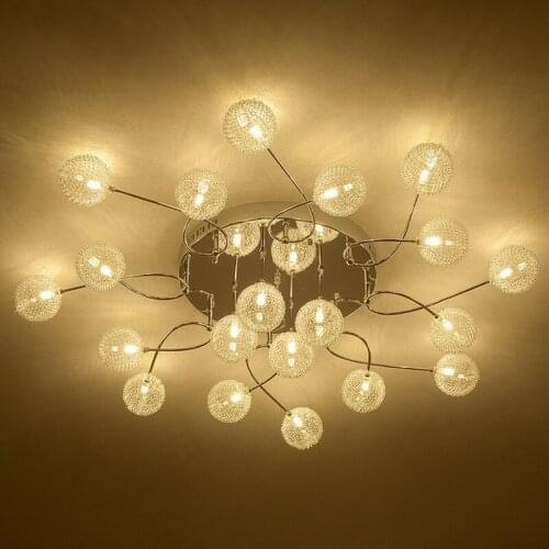 Modern Aluminum Gall Ball LED Ceiling Light Creative Bedroom Living Room Round Ceiling Lamp