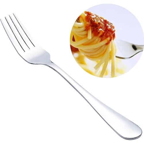 1Pcs Stainless Steel Dinner Fork Long Handle Table Forks Set Cutlery Four Tine Salad Dessert Fruit Forks For Kitchen Restaurant