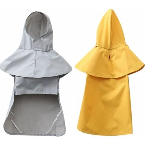 Waterproof Dog Raincoat Solid Color Dog Coat Jacket Outdoor Windproof Hooded Rain Coat With Hat Jacket French Bulldog Clothes