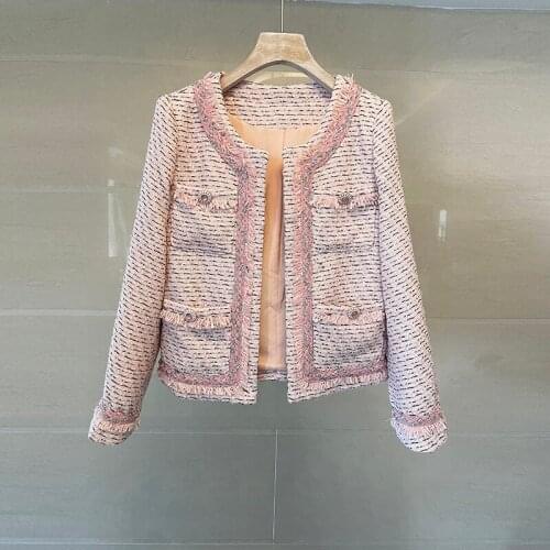 New Arrival Runway Spring High Quality Jacket Coat Womens Sweet Lovely Woolen Office Work Wear Luxury Outwear