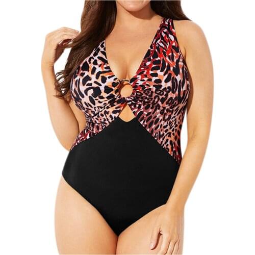 Womens One Piece Swimwear Plus Size Bikini Large Leopard Print Bikini 2021 Mujer Swimsuit Women Bikini Maillot De Bain Femme