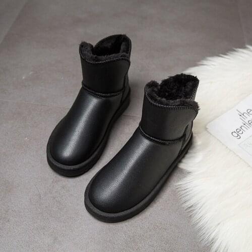 Winter Snow Women Boots Lovely British Style Plus Velvet Snow Womens Boots Warm High-Top Outdoor Waterproof Cotton Shoes