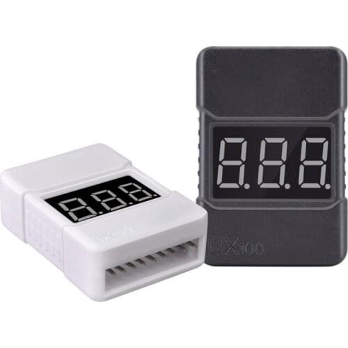 1pcs HotRc BX100 1-8S Lipo Battery Voltage Tester/ Low Voltage Buzzer Alarm/ Battery Voltage Checker with Dual Speakers