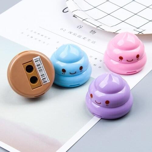 1pcs tianzhuo cute creative stationery cartoon stool pencil sharpener spoof poop pencil sharpener student supplies prize