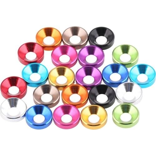 Multi-Color High-Quality Aluminum Alloy Gasket Countersunk Flat Head Washer Screw Round Flat Washer M2 M3 M4 M5 M6 M8