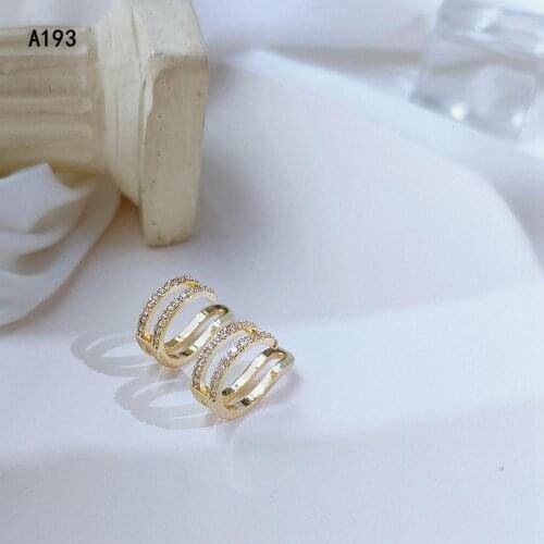 2020 Fashion Gold Color Ear Cuffs Clip Zircon Earrings for Women No Piercing Fake Cartilage Crystal Earring Accessories 141