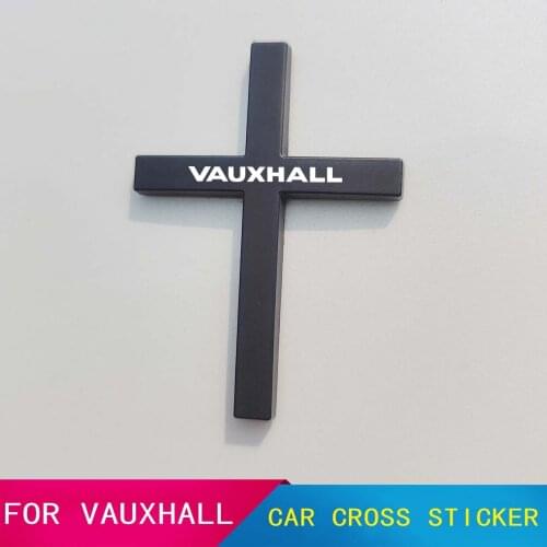 Car Jesus cross sticker Metal God Christian Cross Side Emblem Sticker For Vauxhall Corsa Mokka GT Crossland Astra Insignia VXR