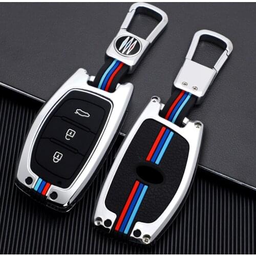 Zinc Alloy Fit for HYUNDAI Tucson Sonata Elantra 3 Button Remote Smart Key Skin Case Cover Key Covers for House Keys