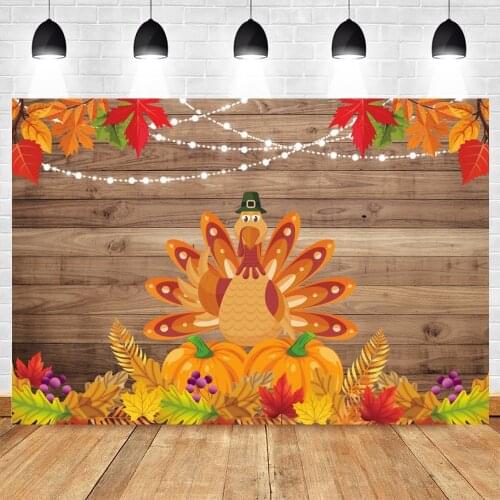 Yeele Photography Thankgiving Day Backdrop Photocall Turkey Glitter Flowers Party Decor Background For Photo Studio Photographic