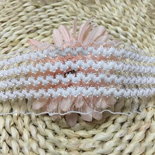 1Yard Elastic Lace Trim 1.5cm 5cm White Elastic Lace Fabric Dresses Lace Ribbon Sewing Trimmings Guipure Clothes Decoration LT10