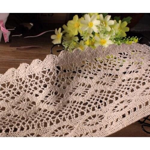 12cm Natural Cotton Lace Handmade DIY Accessories Wholesale, Cotton Lace Trimming Crochet Trim