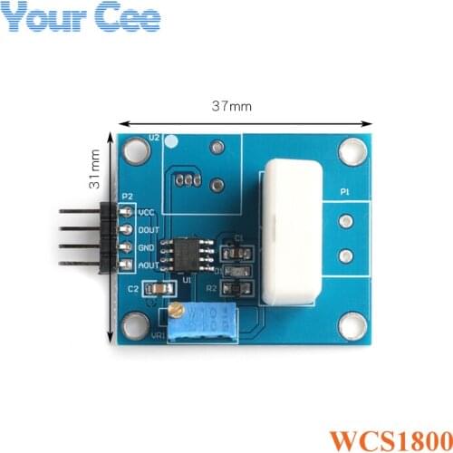 WCS1800 DC 5V Hall Current Detection Sensor Module 35A Short Circuit Overcurrent Detector Protection Module