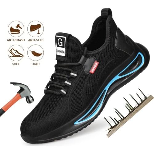 Mens Work Safety Shoes Steel Toe Cap Outdoor Indestructible Protective Shoes Lightweight Security Men Advisable Shoes