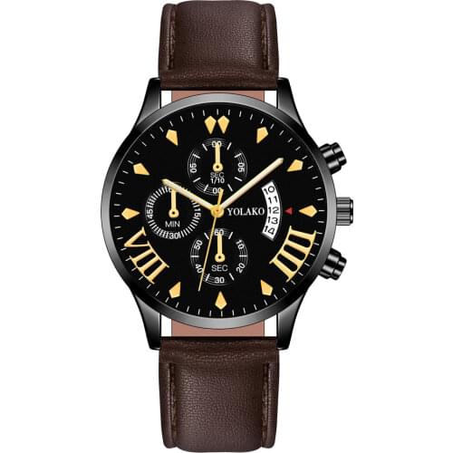 2020 Men Watches Luxury Brand Men Leather Strap Date Calendar Quartz Watch Men Military Sports Casual Watch relogio masculino