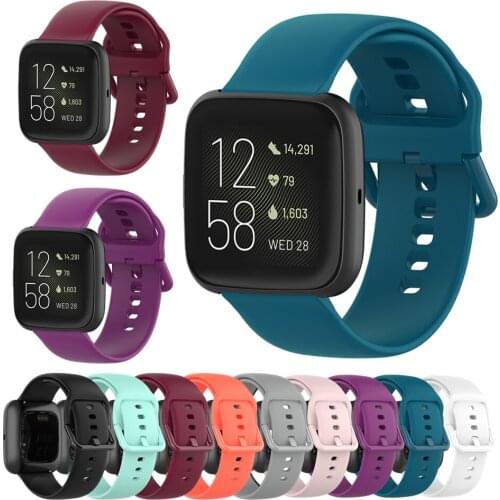 Soft Silicone Bracelet Smart Watch Accessories For Fitbit Versa 2 / Versa Lite / Versa Wristband Replacement Watchbands Strap