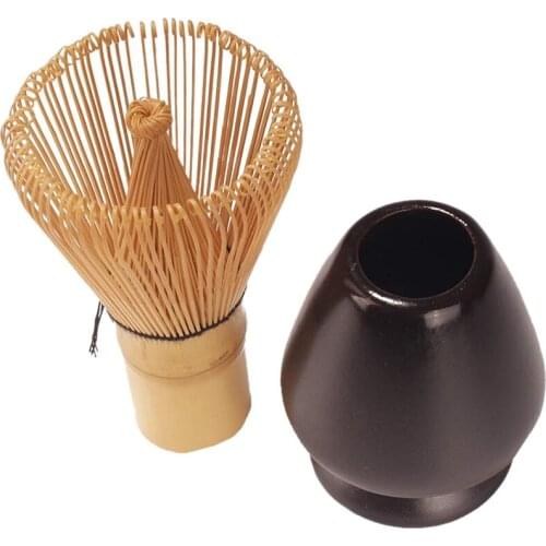Matcha Tea Whisk Set - Bamboo Whisk And Whisk Holder