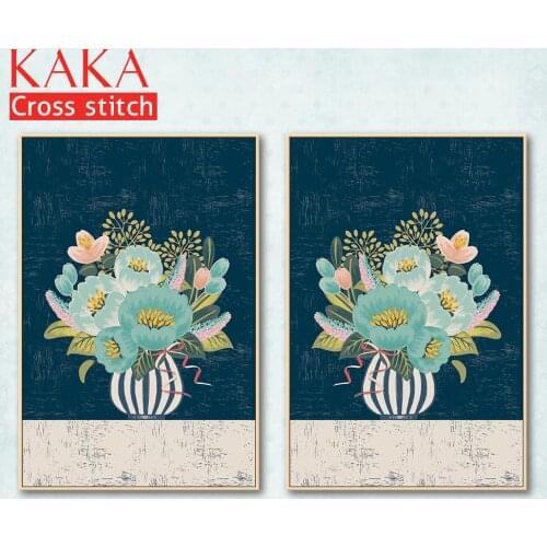 Cross stitch kits,Embroidery needlework sets with printed pattern,11CT-canvas for Home Decor Painting,Flowers Full NCKF251
