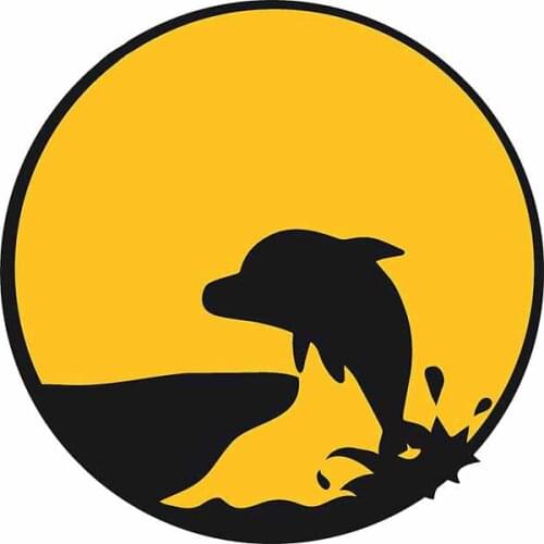 LLY-1358 Personality Car Sticker JUMPING DOLPHIN Modeling Decal PVC Auto Window Motorcycle Covering Scratched Waterproof Decals