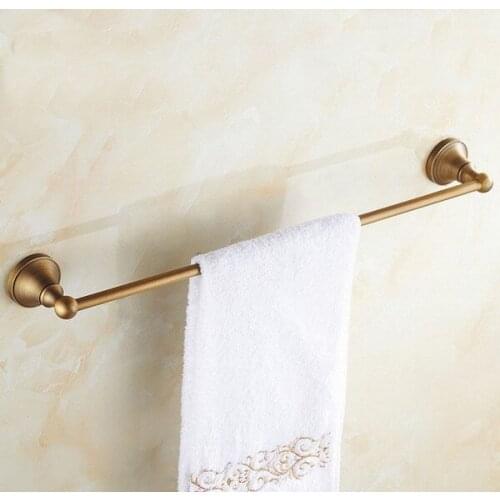 Wall Mounted Vintage Retro Antique Brass Bathroom Single Towel Bar Towel Rail Holder Bathroom Accessory mba147