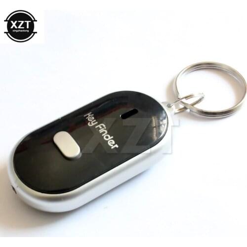 NEW 1PCS Anti-Lost LED Key Finder Find Locator Keychain Whistle Beep Sound Control Torch portable Adapter