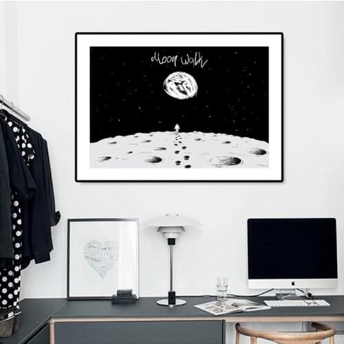 Charming Space Astronaut Poster Imagine Landscape Dark Prints And Posters Canvas Wall Art Pictures For Room Decor Aesthetic